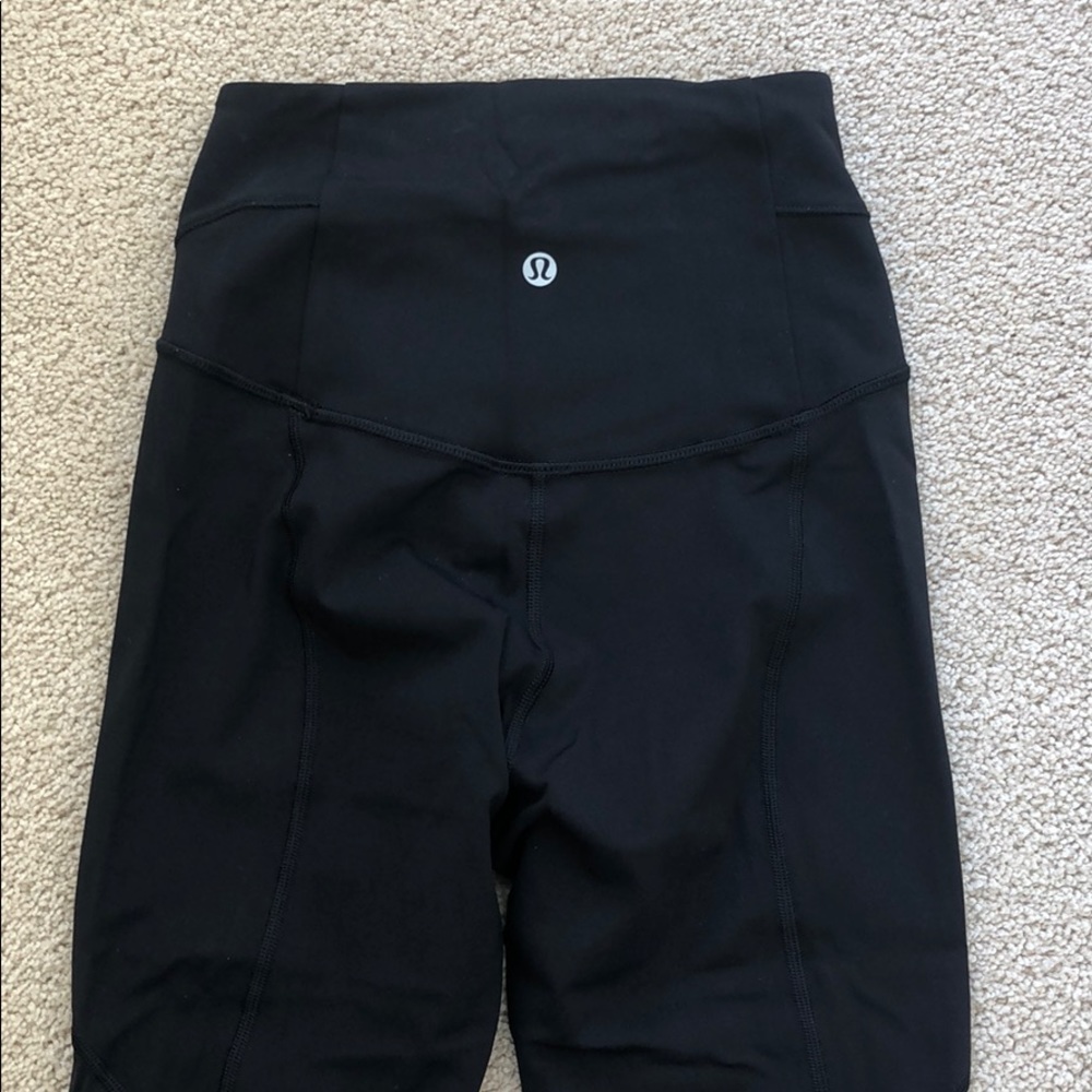 Lululemon Black Mesh Detail Leggings